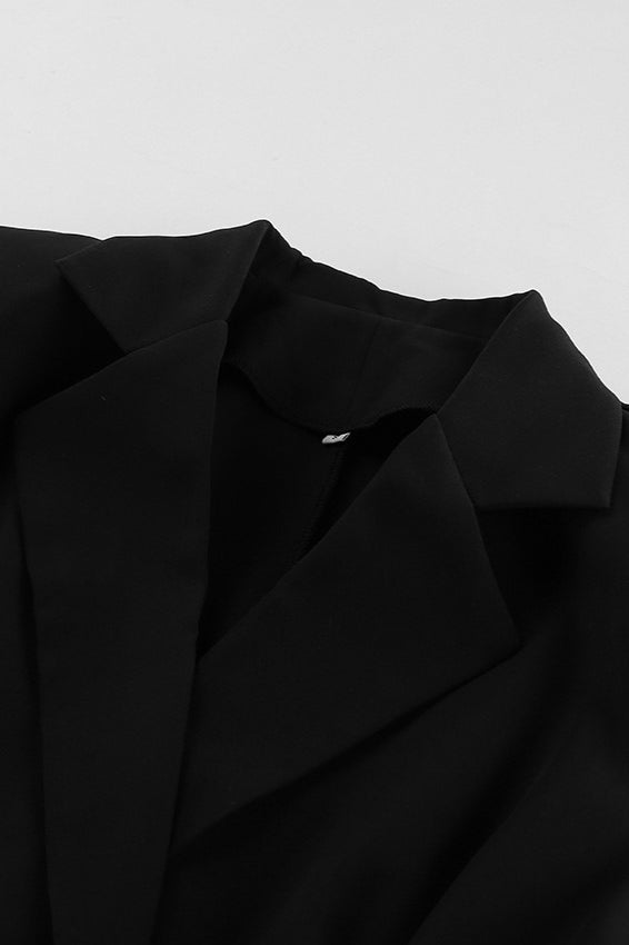 Long Sleeve Fitted Two Piece Blazer Skirt Set