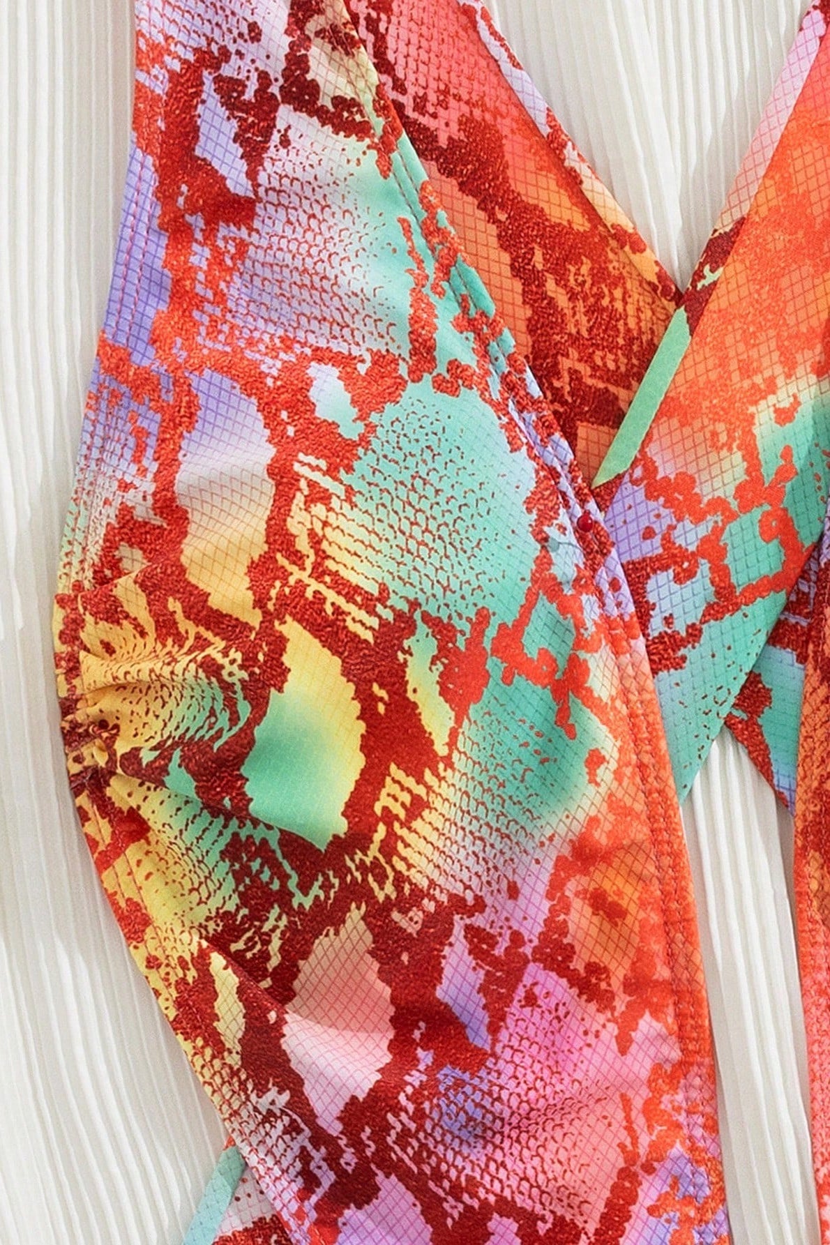 Sexy Snakeskin Print Cutout One Piece Swimwear