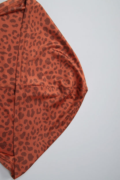 Leopard Print Hoodie Flared Pants Set