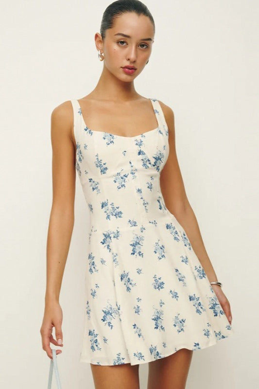 Floral Square Neck Work Dress