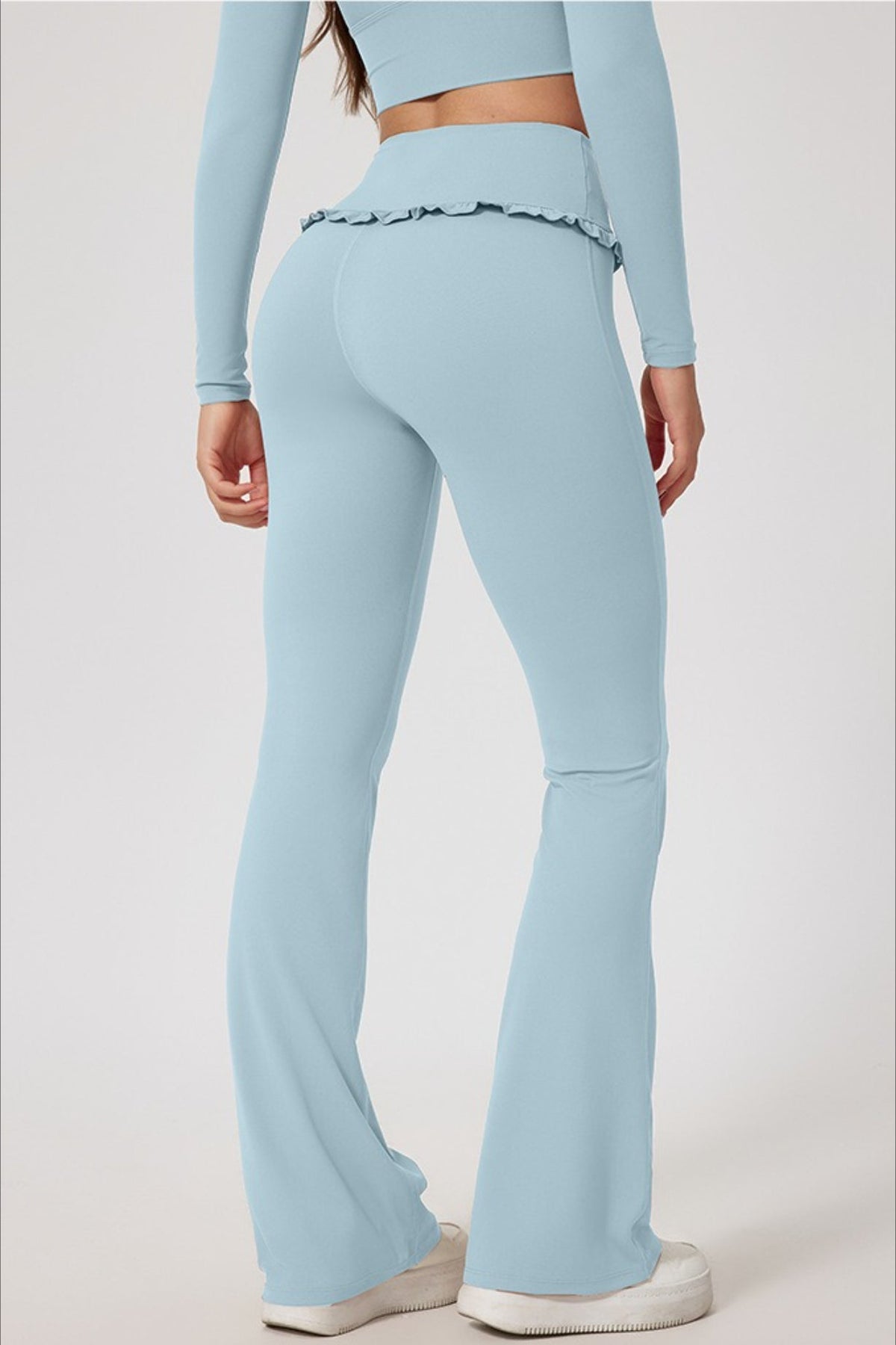 Lace Detail High-Rise Booty Sculpting Yoga Leggings