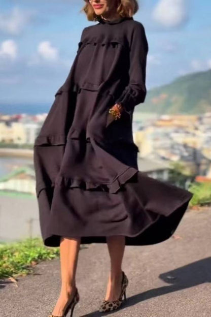 Layered Ruffle Loose Dress