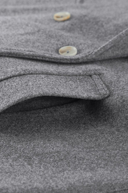 Elegant Mid-length Wool Blend Coat
