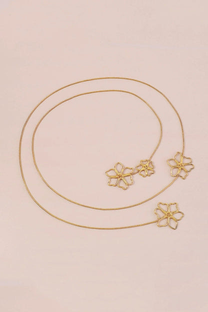 Flower Metal Chain Necklace