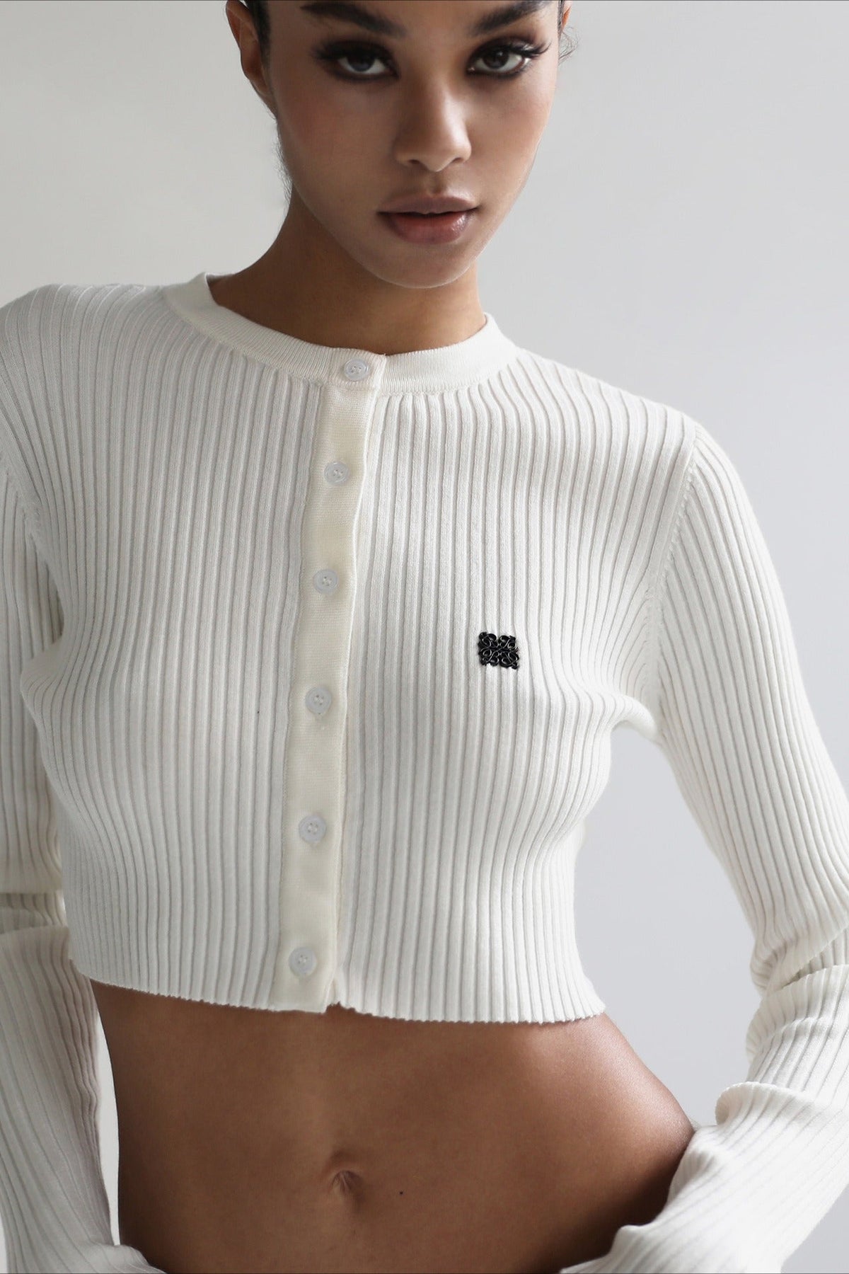 Vintage Embroidered Crop Cardigan