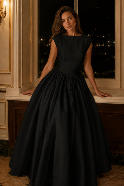 Sexy Off Shoulder Sleeveless Backless Waist Cinched Party Dress
