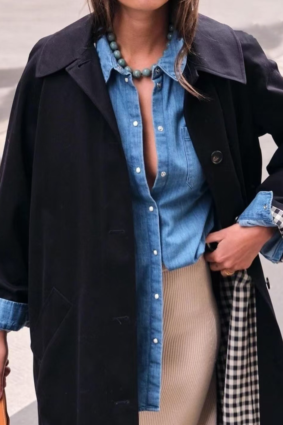 Polo Collar Single Breasted Elegant Overcoat