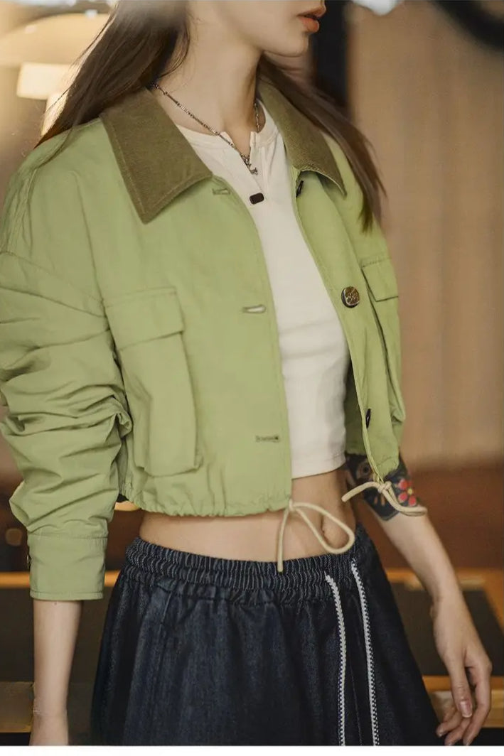 Corduroy Patchwork Safari Jacket