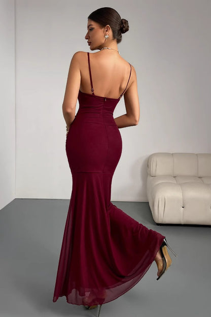 Ruched Slip Corset Formal Dress