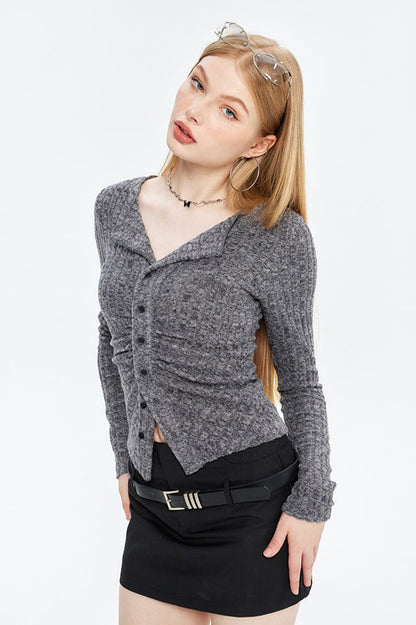 Single Breasted Knit Cardigan