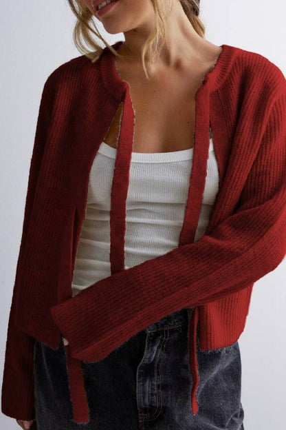 PCSILLY LS REV TIE KNIT NOOS BC