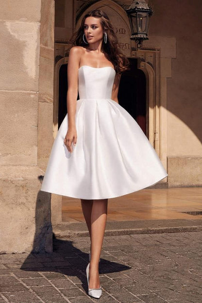 Solid A-line Cocktail Dress