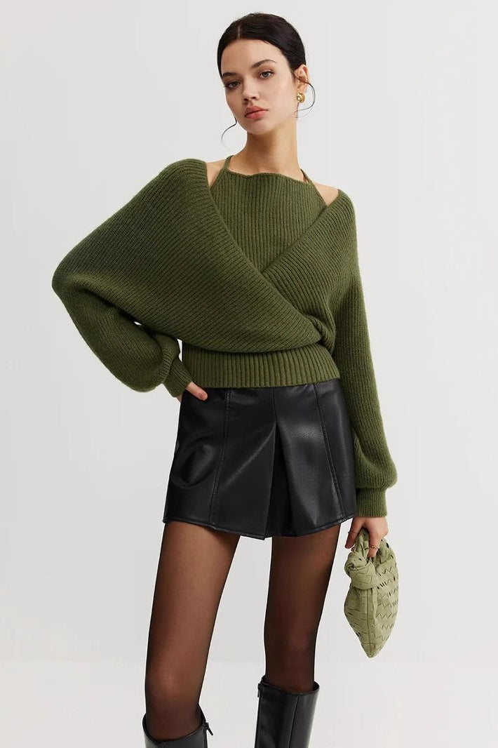 Chic Layered Style Knit Sweater