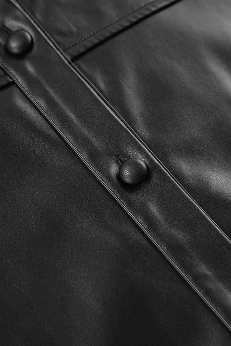 Moto Style Faux Leather Jacket