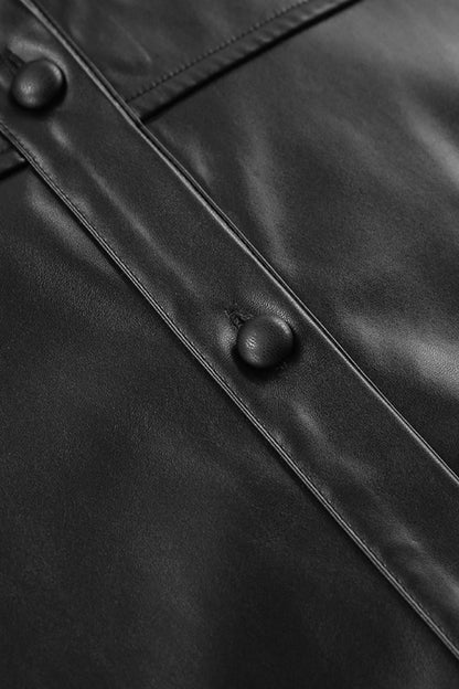 Moto Style Faux Leather Jacket