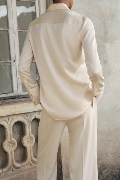 Satin finish flowy shirt