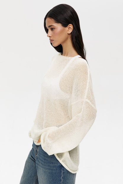 Lightweight Hollow Knit Sweater
