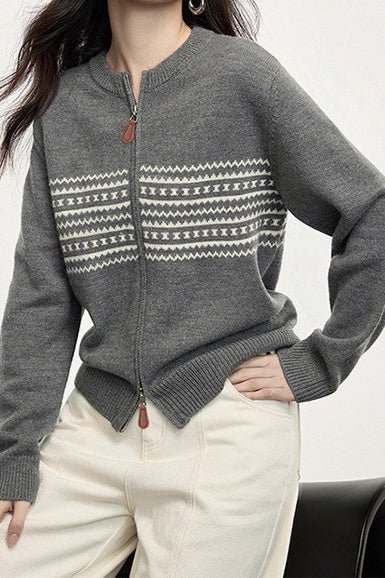 Vintage Jacquard Knit Sweater