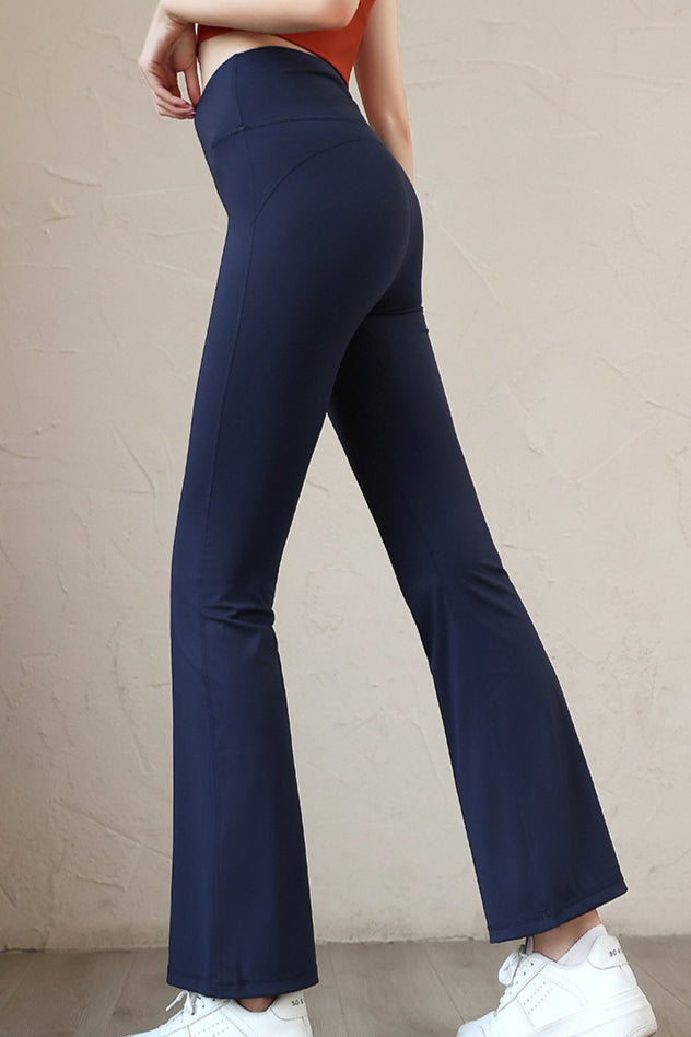 High-Waisted Slim-Fit Quick-Dry Flared Leggings