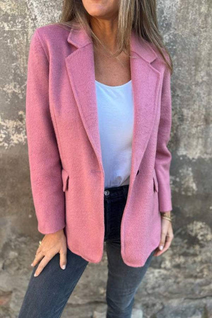 Minimal Double‑Faced Wool Blazer