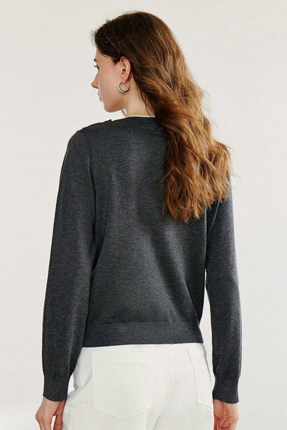 Shawl Layered Knit Cardigan