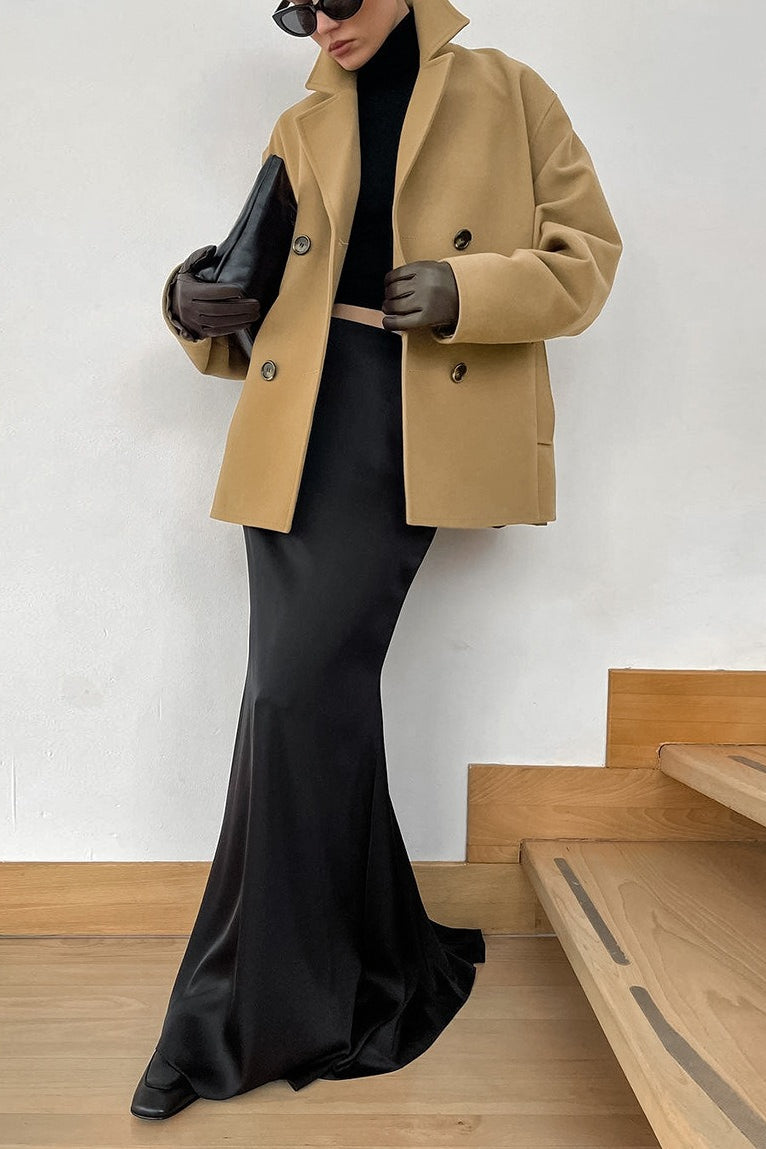 Heavyweight Brown Wool Blend Coat