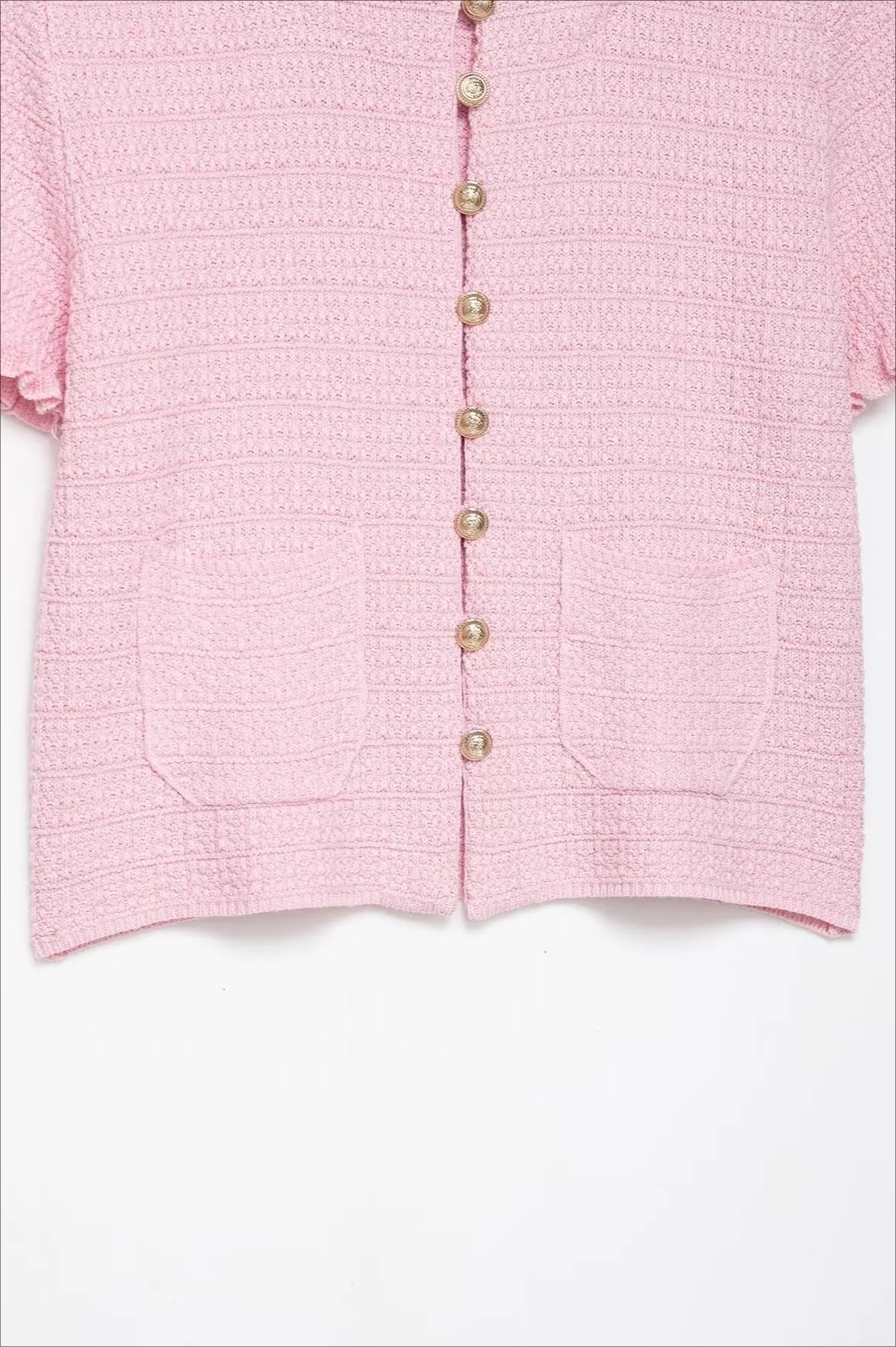 Solid Knit Short Sleeve Cardigan
