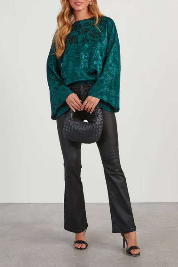 Odette Embossed Wide Sleeve Top