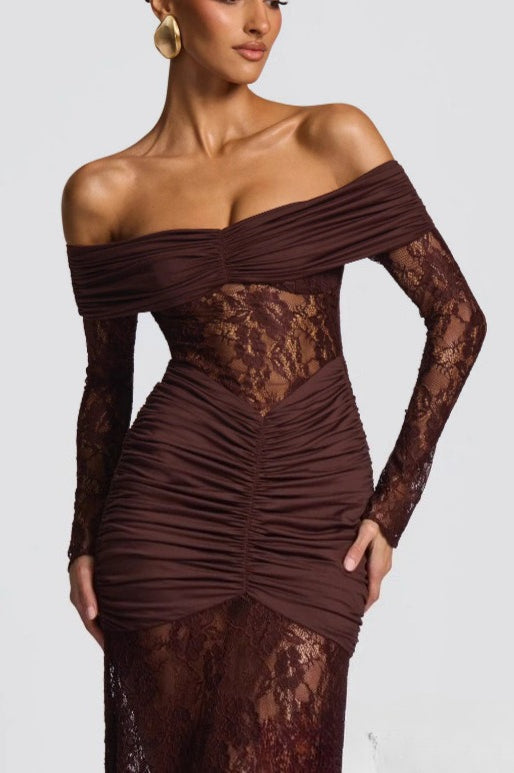 Lace Patchwork Mermaid Lace Dress