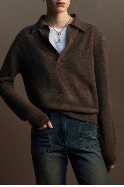 Relaxed Wool Blend Knit Top