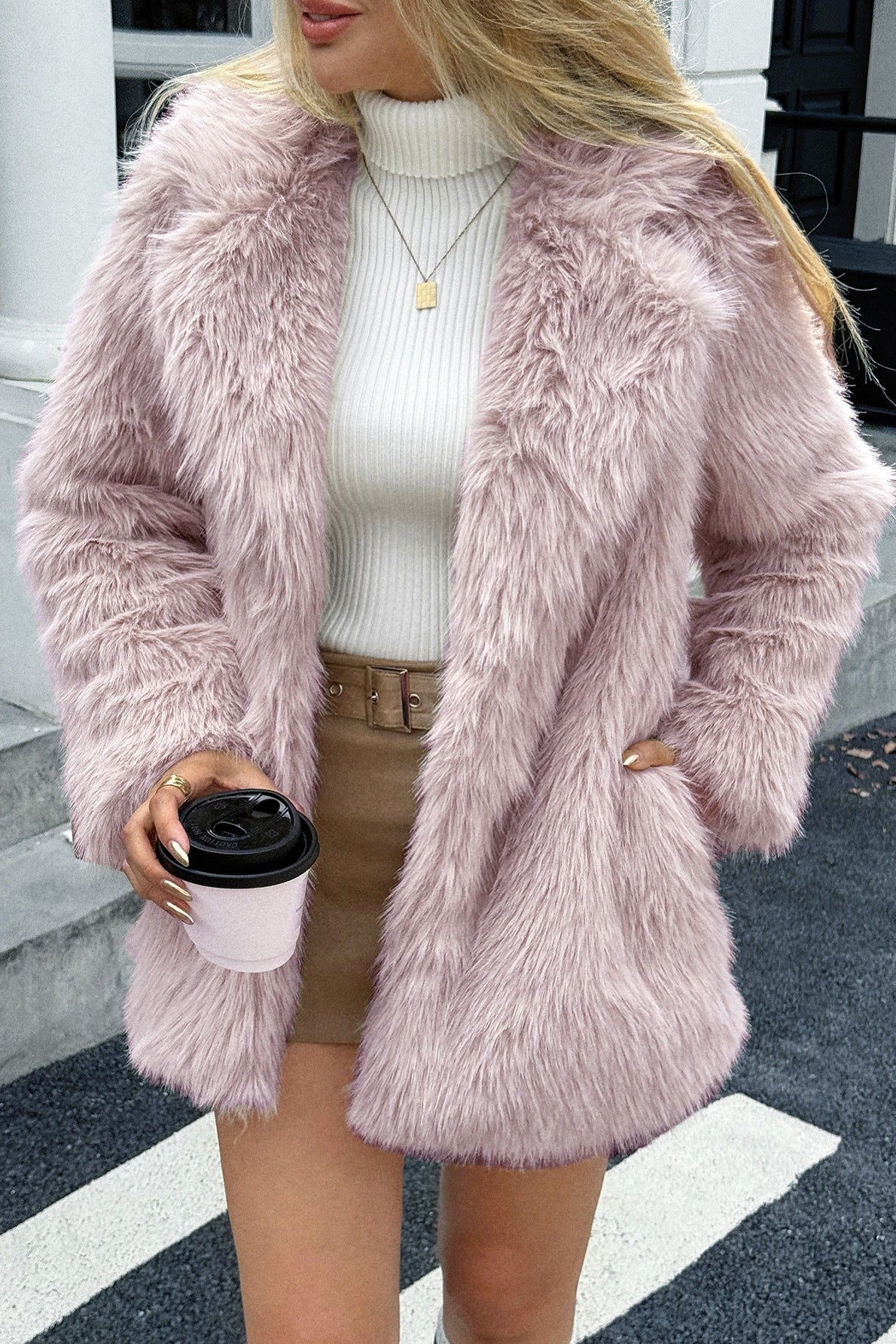 Velvet Touch Plush Elegant Coat
