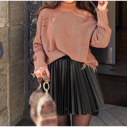 Amy Fashion - Chic High Waisted A-line Mini Fashion Skirt