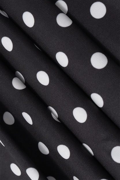 Polka Dot Halter Lace Up Bodycon Mini Dress