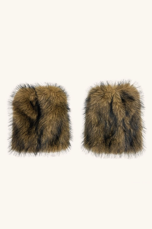 Raccoon Faux Fur Mid Calf Boot Cuffs