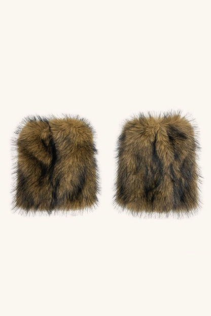 Raccoon Faux Fur Mid Calf Boot Cuffs