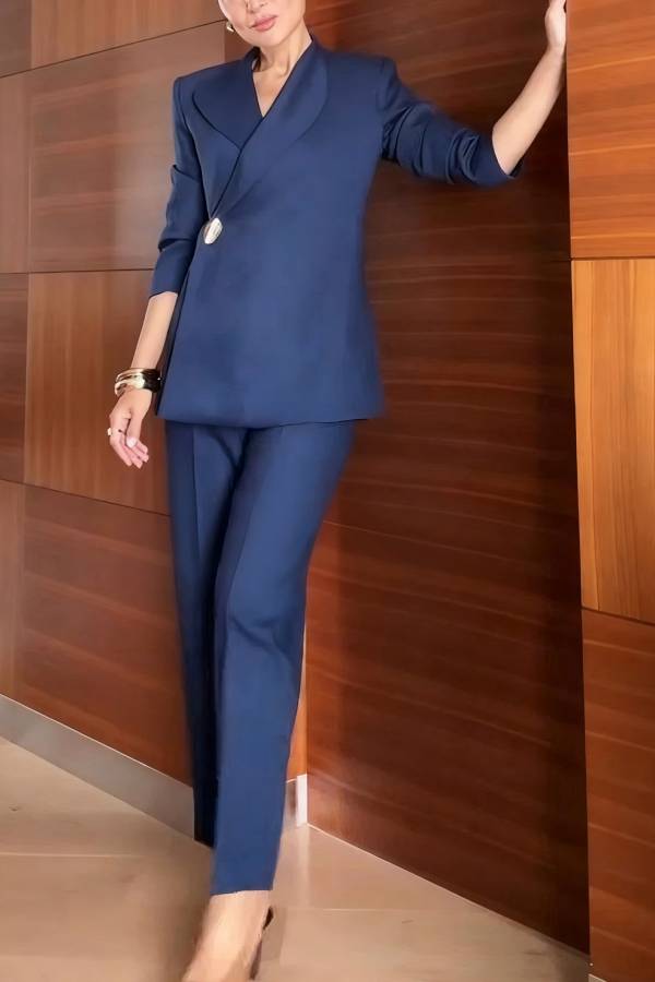 Exquisite and Fashionable High Waist Pocketed Straight Leg Pencil Pants