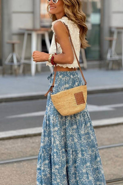 Chic Flower Crochet Hollowout Tank Top