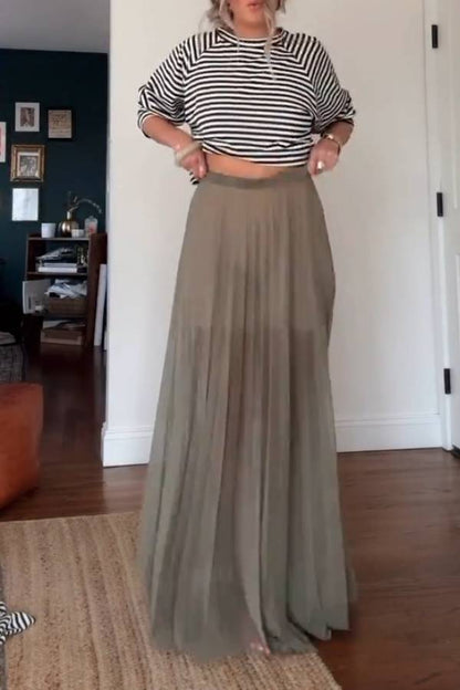 Mist Drape Pleated Floor-Mounting Skirt