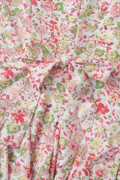 Doll Collar Puff Sleeve Mini Floral Dress