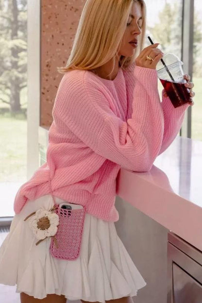 Loose Fit Pullover Knit Sweater