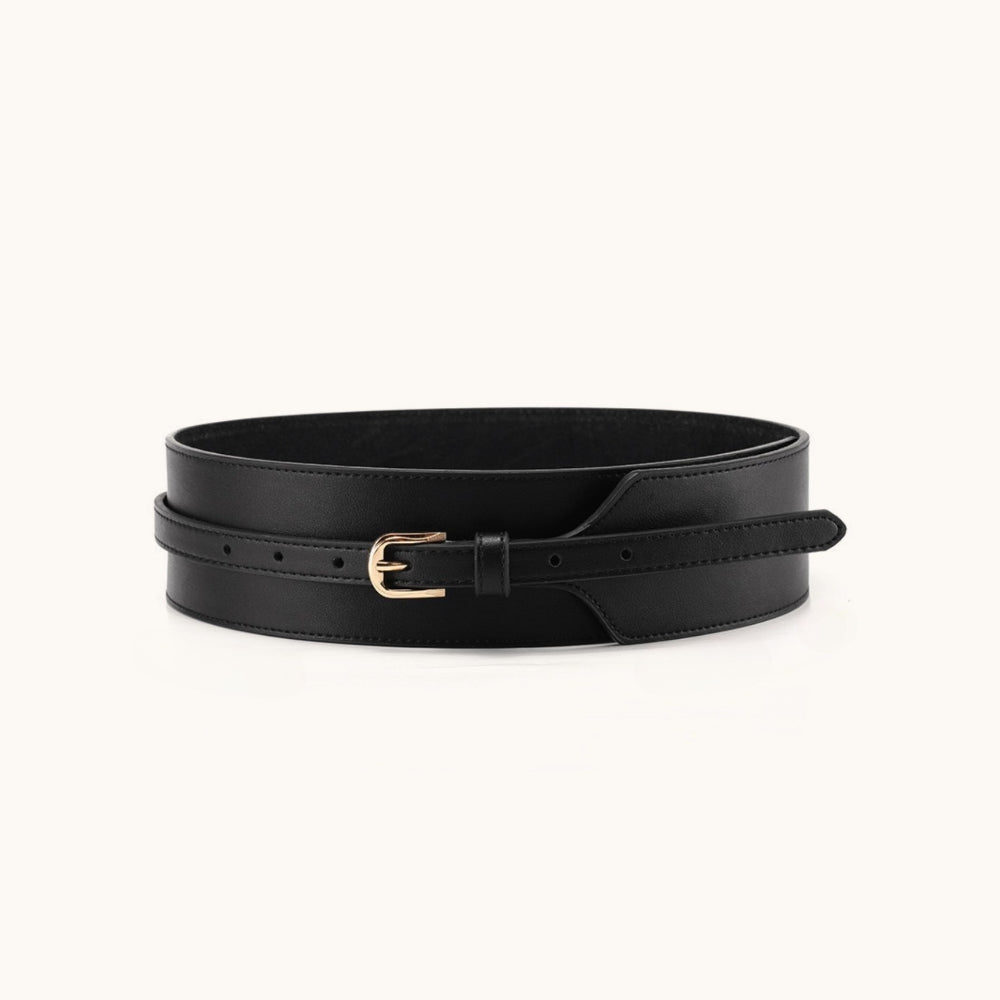 Solid Color Wide Minimal Waist Belt
