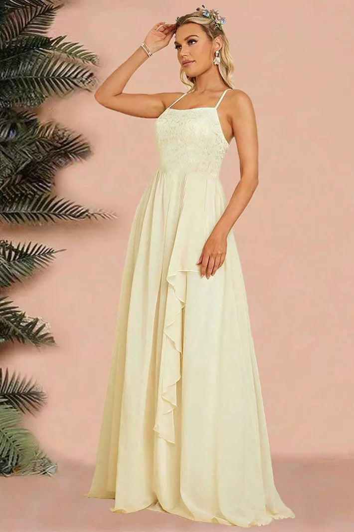 Sexy Backless Spaghetti Strap Party Gown Prom Dress