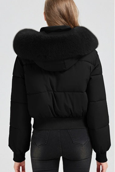 Quilted Hooded Puffer Short Coat