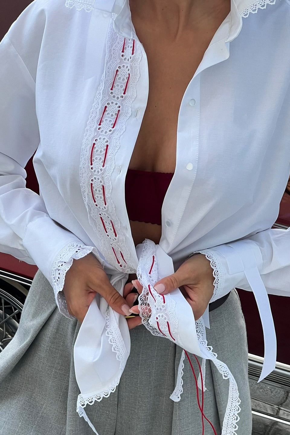 Long Sleeve Lace Blouse