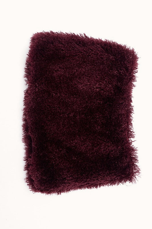 Faux Fur Hooded U Neck Backless Crop Top Mini Skirt Set