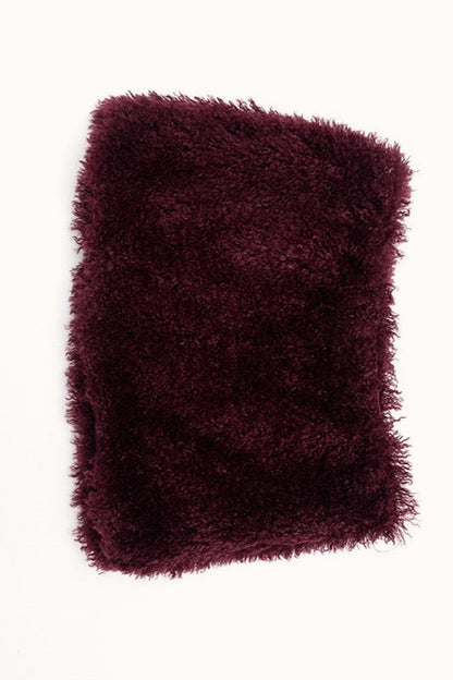 Faux Fur Hooded U Neck Backless Crop Top Mini Skirt Set
