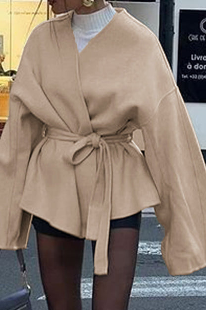 Tailored Long Sleeve Belted Trench Coat