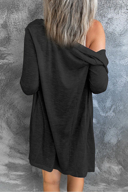 Casual Button Front Open Front Cover Up