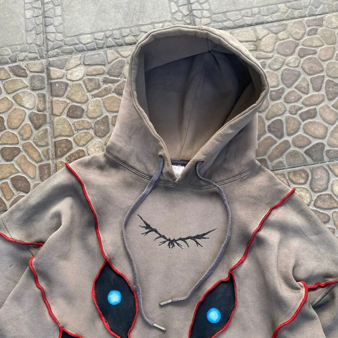 Eye Patchwork Gothic Hoodie