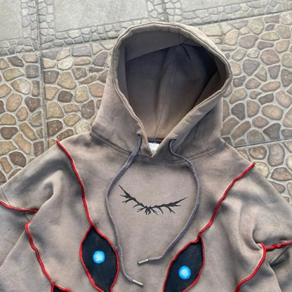 Eye Patchwork Gothic Hoodie